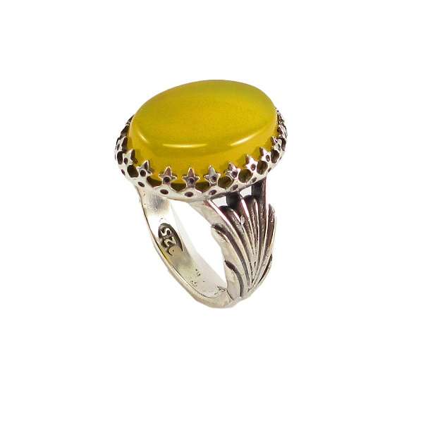 انگشتر نقره مردانه پارلا گوهر مدل شرف الشمس کد 3813