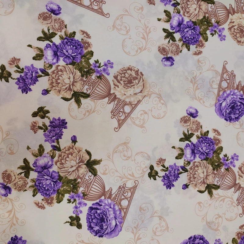 پارچه ملحفه عرض 2 متر مدل شیدا 11179 رنگ بنفش