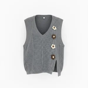 جلیقه زنانه مدل گل برجسته KH123