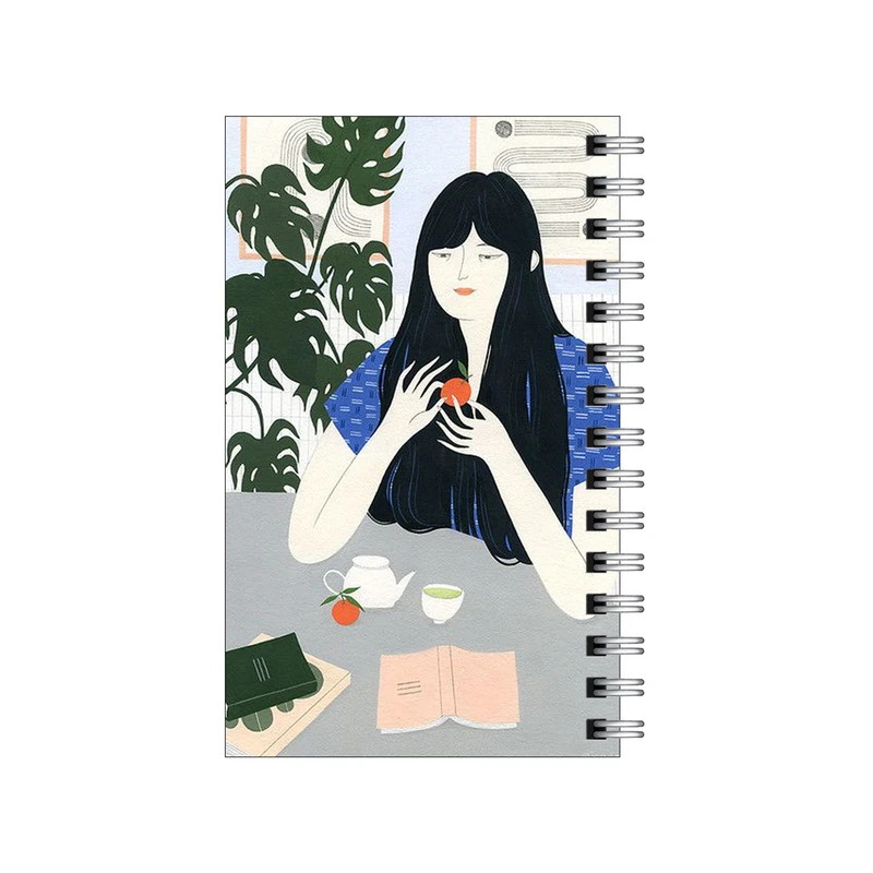 دفترچه یادداشت مدل to do list طرح دختر و میوه و چای کد 4768451