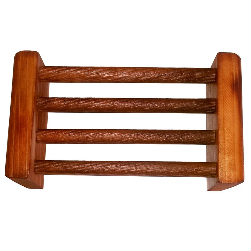 زیر لیوانی چوبی مدل نردبانی طرح مستطیل