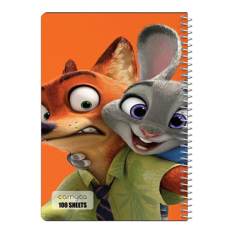 دفتر مشق 100 برگ سیمی کارنیکا طرح زوتوپیا Zootopia کد 42505