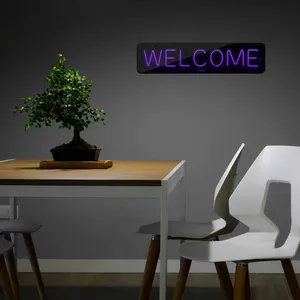 چراغ دیواری نئون دیزاین طرح Welcome-BL_PR