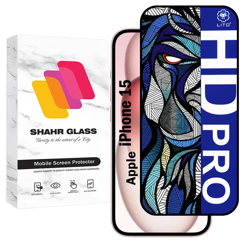 محافظ صفحه نمایش شهر گلس مدل LITOHDS مناسب برای گوشی موبایل اپل iPhone 15
