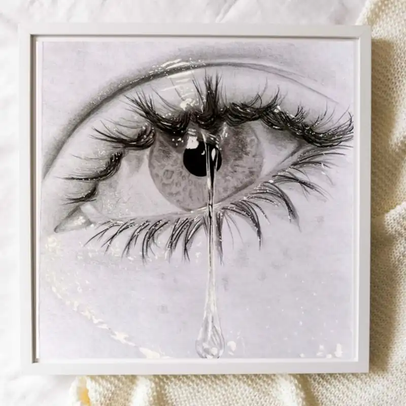 نقاشی سیاه قلم طرح چشم کد 25