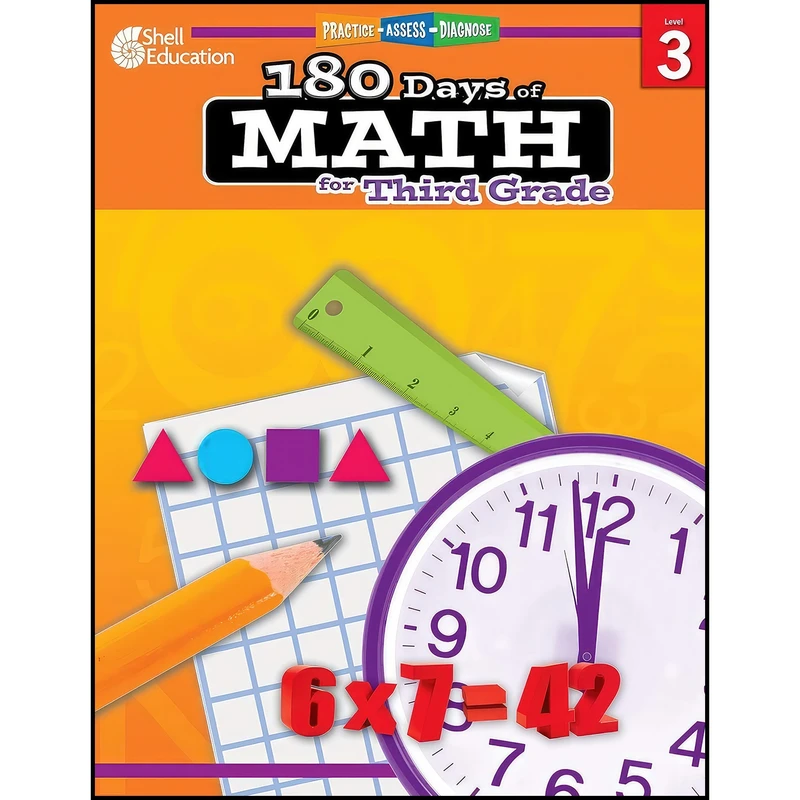 کتاب 180 Days of Math اثر Shell Education انتشارات Shell Education
