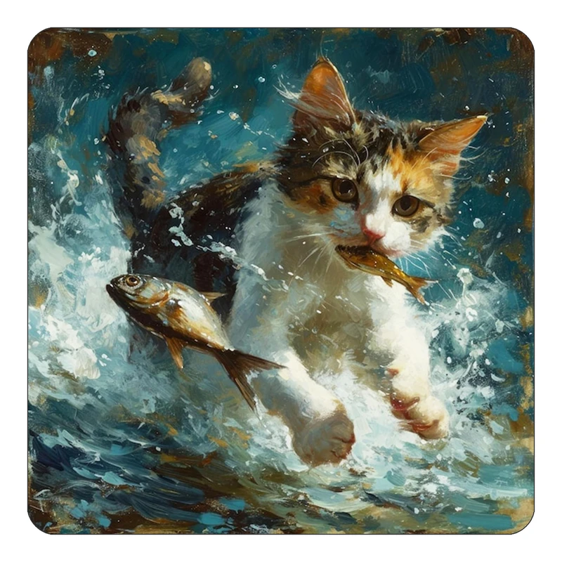 مگنت کاکتی طرح نقاشی رنگ روغن مدل mp69906