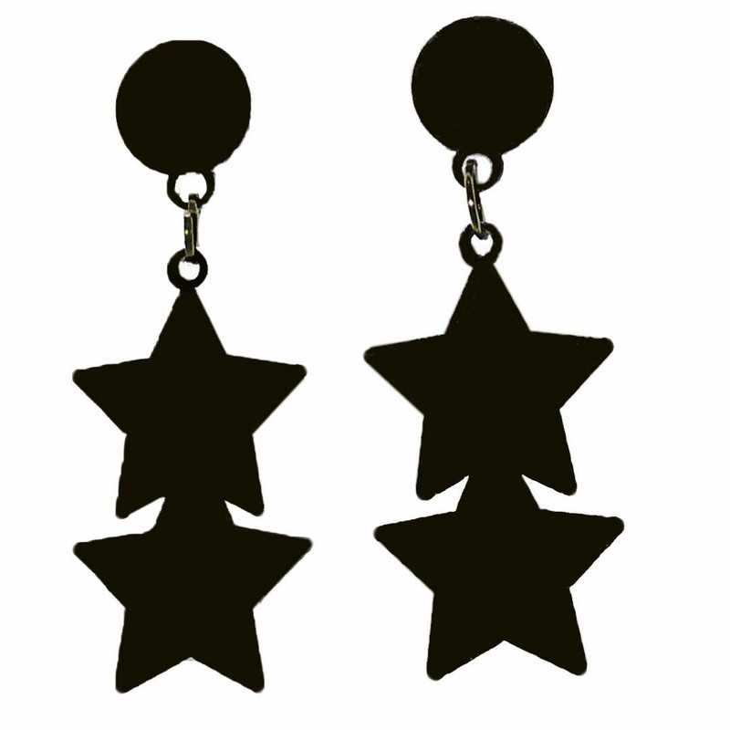 گوشواره زنانه مدل ستاره برف کد E.22STP.BRF مجموعه‌ی دو عددی