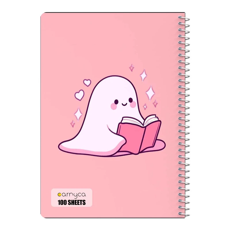 دفتر مشق 100 برگ سیمی کارنیکا طرح روح کیوت Cute Ghost کد 14431
