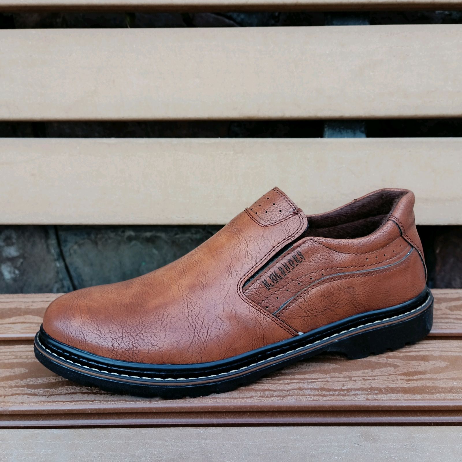 کفش مردانه مدل آرتین طبی کشی رنگ قهوه ای  -  - 2