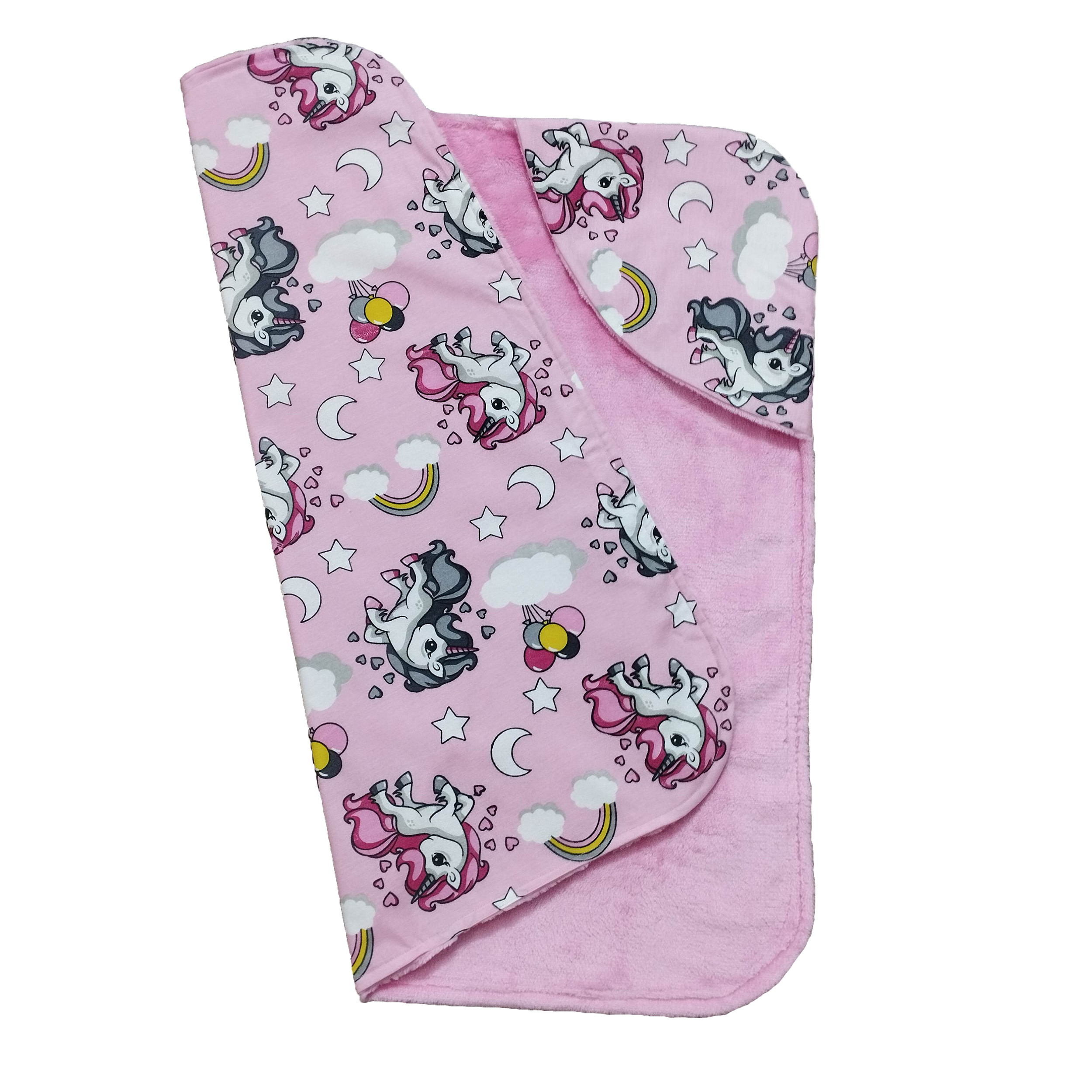 پتو نوزاد مدل اسب شاخدار سایز 75x75 سانتی متر