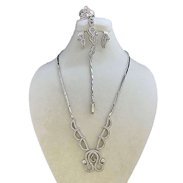 نیم ست نقره زنانه کد glsr-858