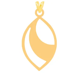 آویز گردنبند طلا 18 عیار زنانه کرابو مدل برگKr31540