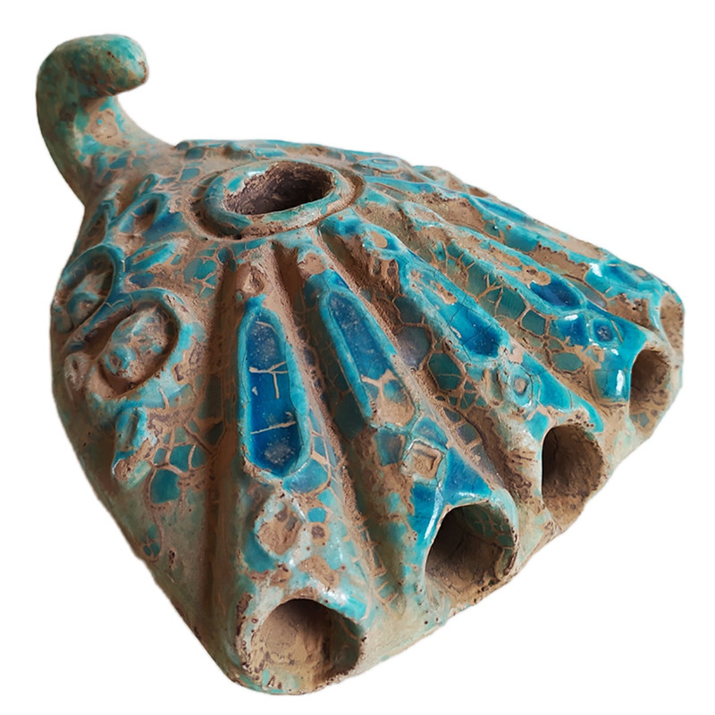پیه سوز سفالی طرح طاووس کد ZKH-05