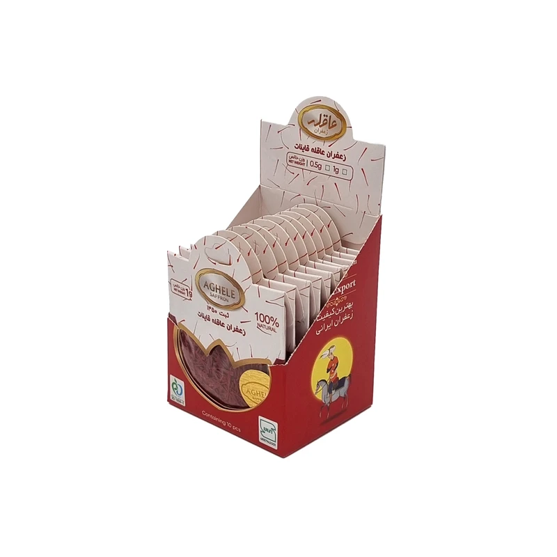 زعفران پاکتی عاقله - 1 گرم بسته 10 عددی