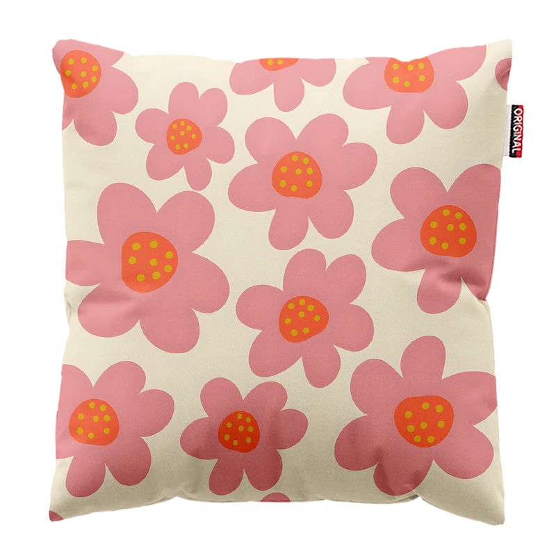 کوسن پاد آفرین مدل مینیمال طرح گل و برگ کد PK403229 سایز 40*40 سانتی متر