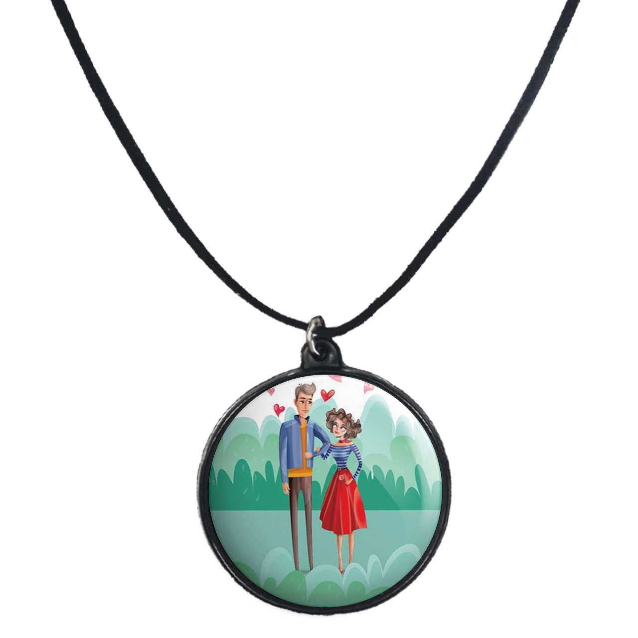 گردنبند پرمانه طرح عاشقانه کد pmb.5496 مدل دو طرفه