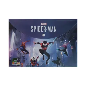 پوشه دکمه‌دار مدل کارتونی مرد عنکبوتی سایز A4