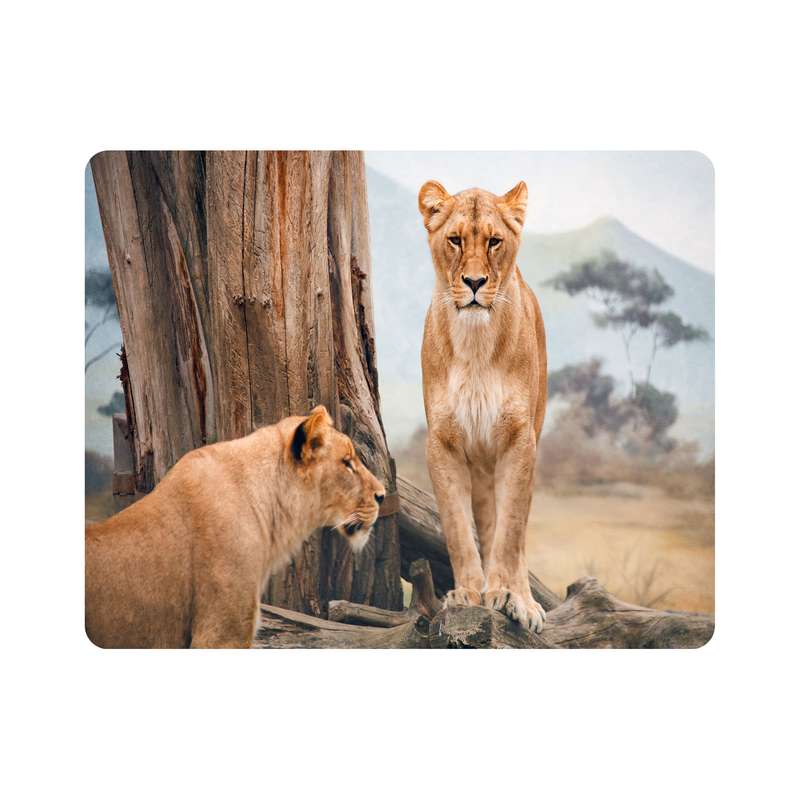 ماوس پد اطلس آبی طرح شیر و درخت مدل T7659