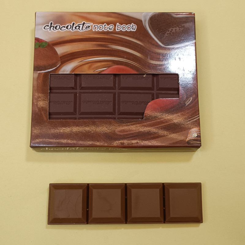 دفترچه یادداشت 40 برگ مدل RNG02 طرح شکلات به همراه پاک کن