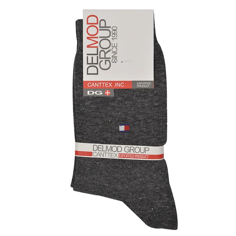 جوراب ساق بلند مردانه دل مد گروپ مدل 249011656 نخ پنبه  رنگ نوک مدادی