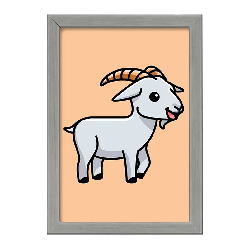 تابلو خندالو طرح حیوانات بامزه بز کد 28185