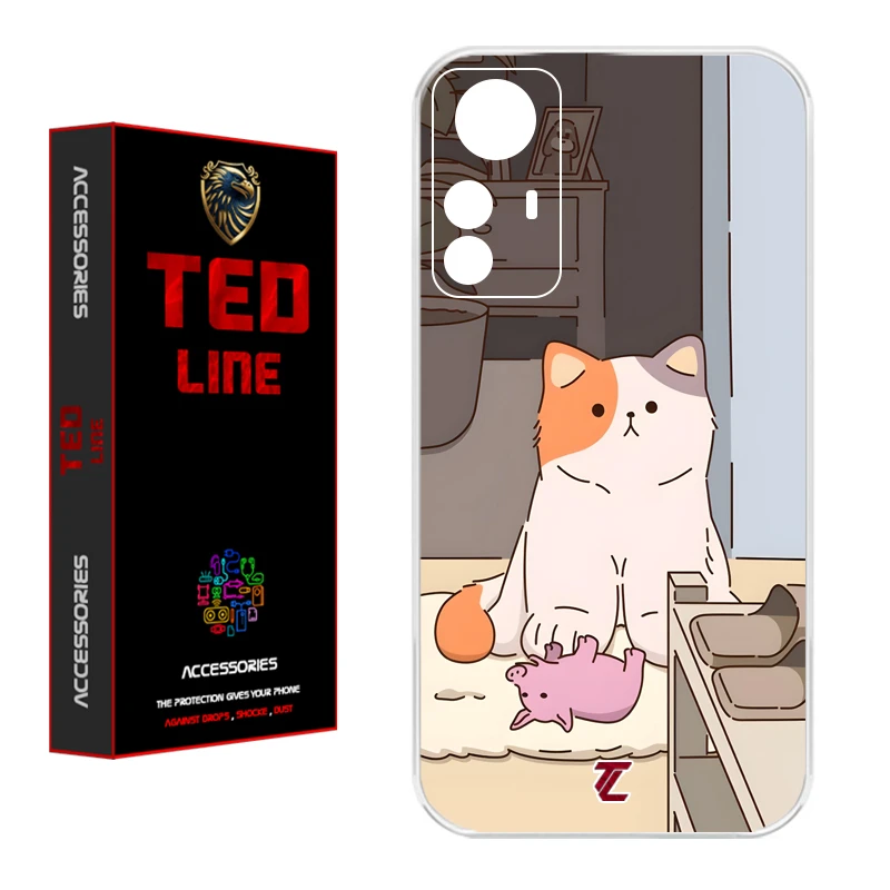کاور تدلاین طرح گربه کد 1192 مناسب برای گوشی موبایل شیائومی Redmi Note 12S