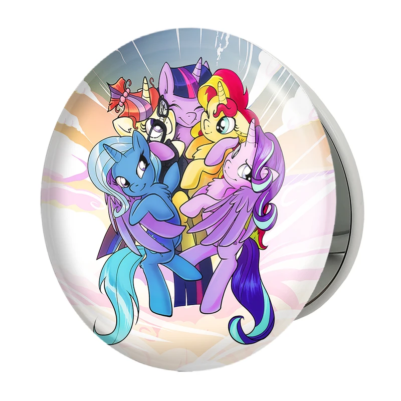 آینه جیبی خندالو طرح اسب پونی مدل تاشو کد 24837 