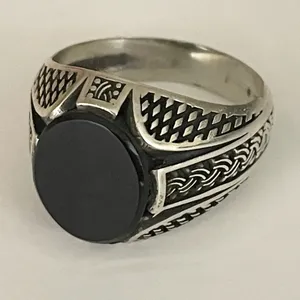 انگشتر نقره مردانه مدل اونیکس ترک