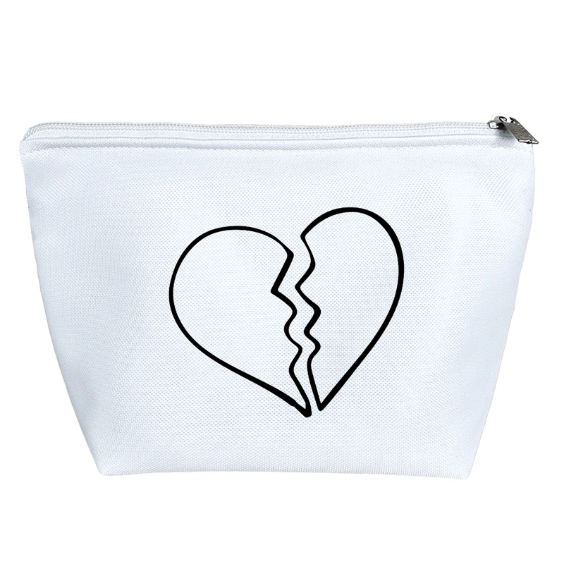 کیف لوازم آرایش دخترانه خندالو مدل قلب شکسته کد 8075