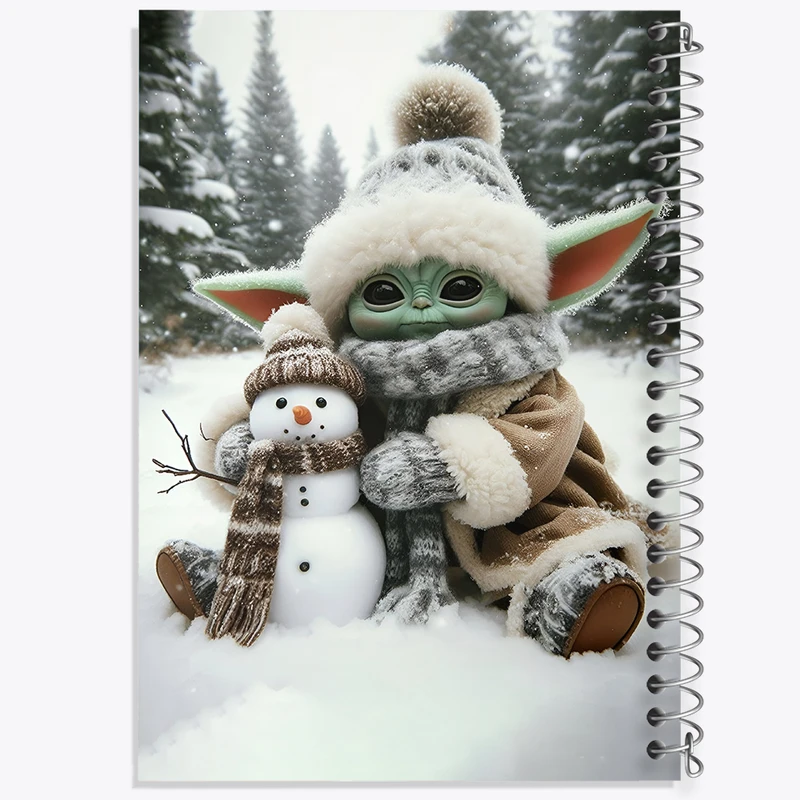 دفتر ژورنال نویسی 50 برگ خندالو مدل نقطه ای طرح بیبی یودا کد F5786