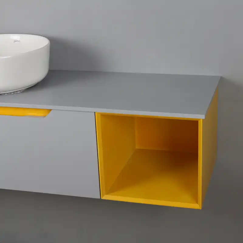 ست کابینت و روشویی دلفین مدل 12040-gr به همراه آینه