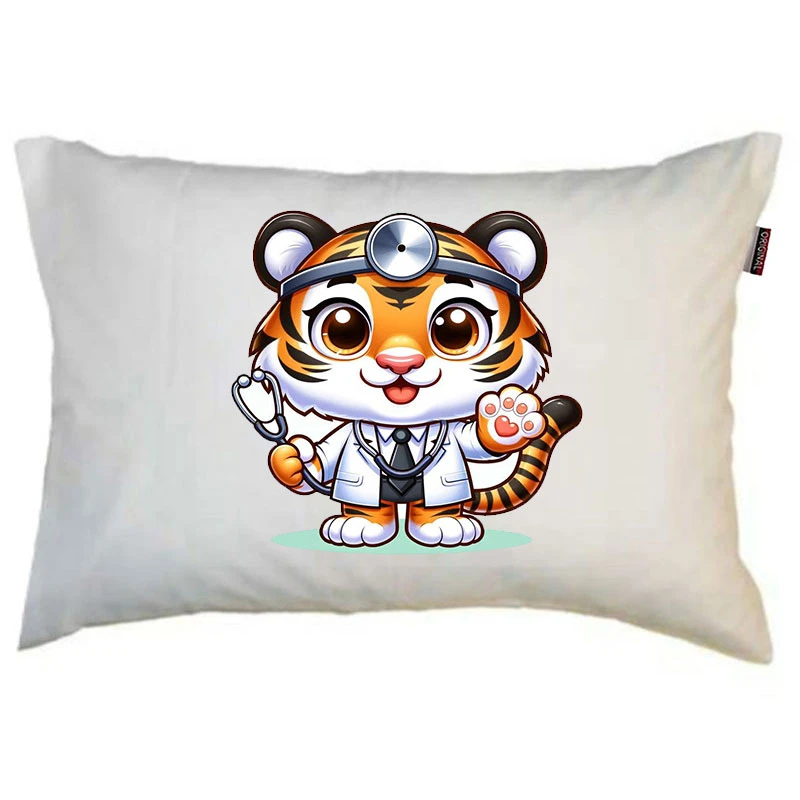 بالش کودک ناریکو مدل کارتونی طرح  ببر بازیگوش کد 0658