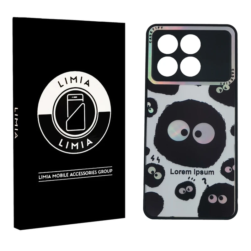 کاور لیمیا مدل فانتزی لنزدار طرح عروسکی شبرنگی مناسب برای گوشی موبایل شیائومی Redmi Poco X6 Pro