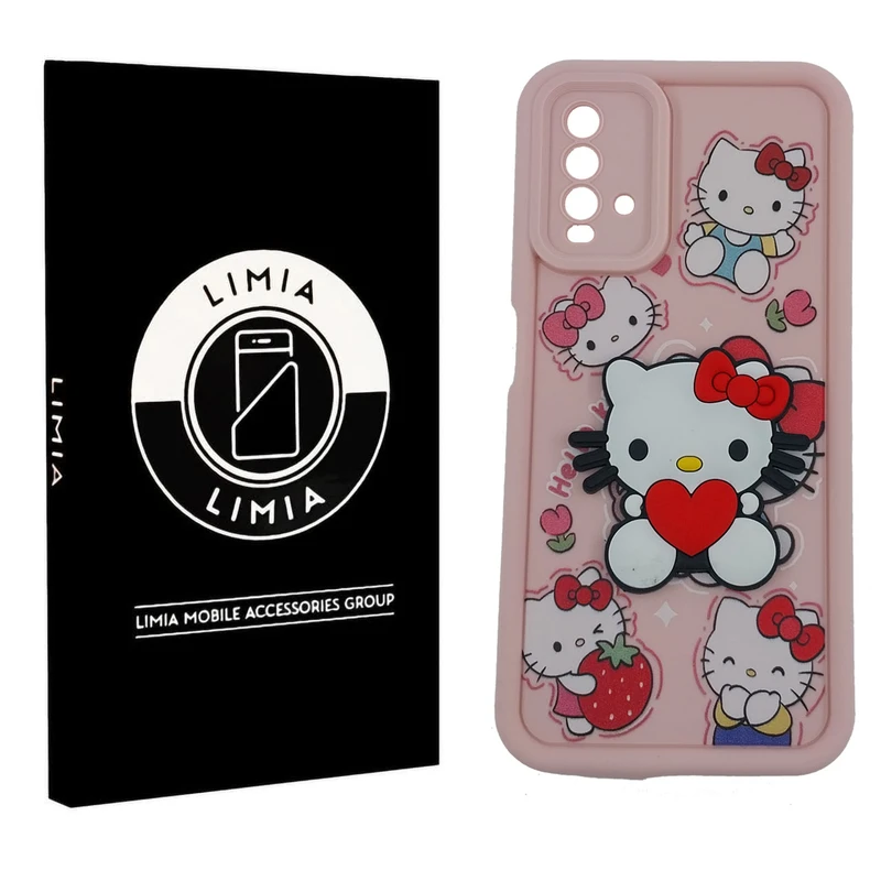 کاور لیمیا مدل سولید لنزدار طرح عروسکی برجسته مناسب برای گوشی موبایل شیائومی Redmi 9T