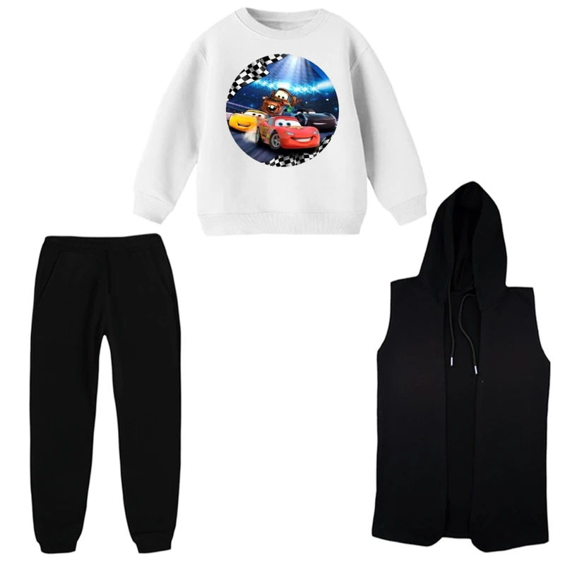 ست 3 تکه لباس راحتی بچگانه مدل ماشین ها  