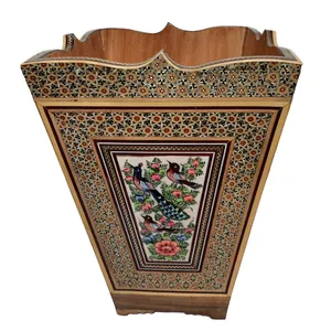 سطل خاتم کاری مدل چهارگوش هلال دار کد 120