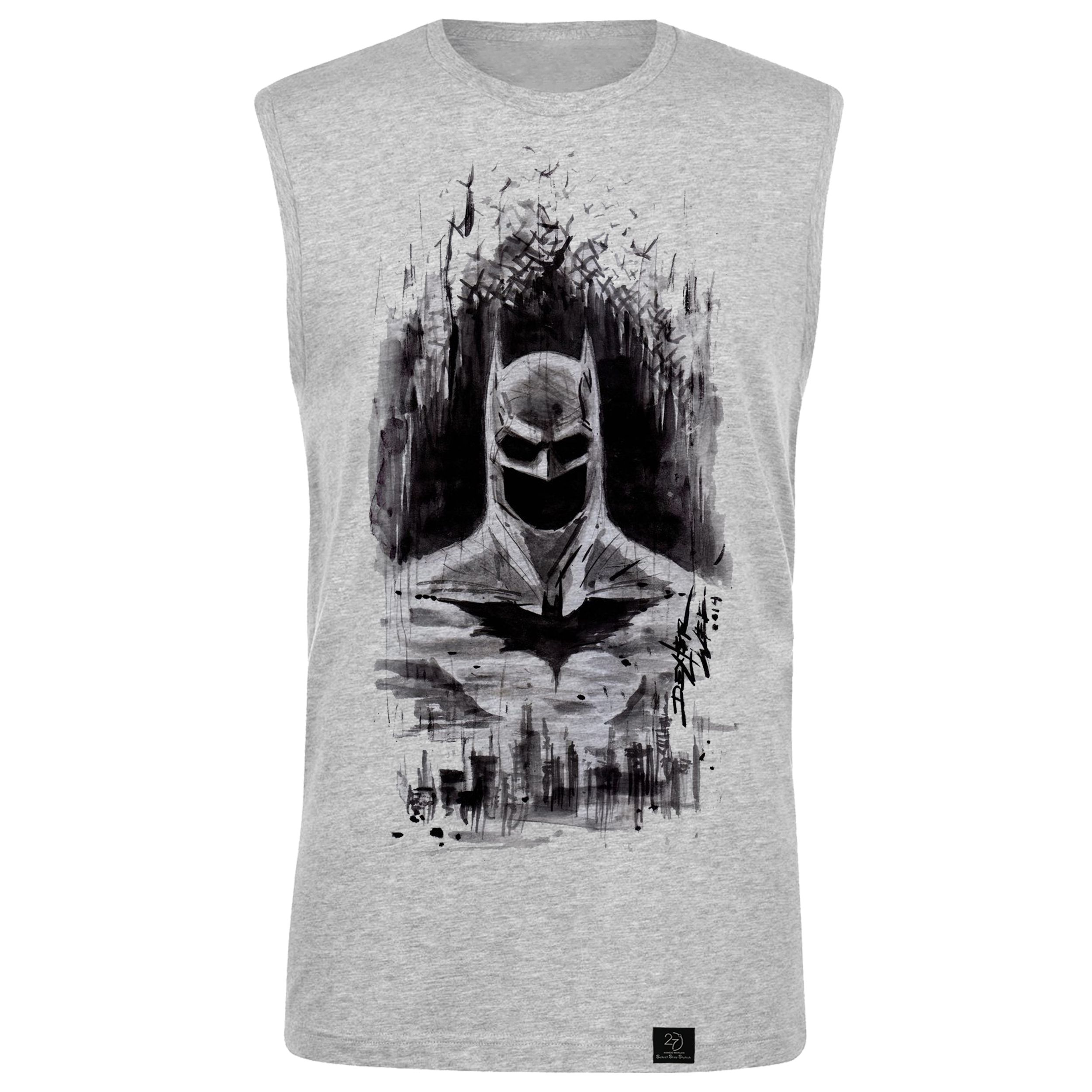 تاپ مردانه 27 مدل batman کد P23 رنگ طوسی