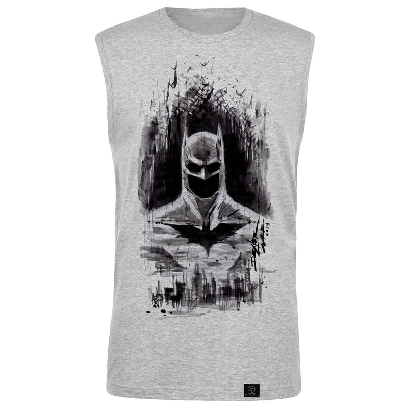 تاپ مردانه 27 مدل batman کد P23 رنگ طوسی