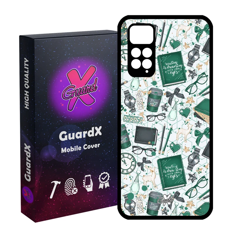 کاور گارد ایکس طرح کتاب مدل Glass10289 مناسب برای گوشی موبایل شیائومی Redmi Note 11S/ Note 11 4G