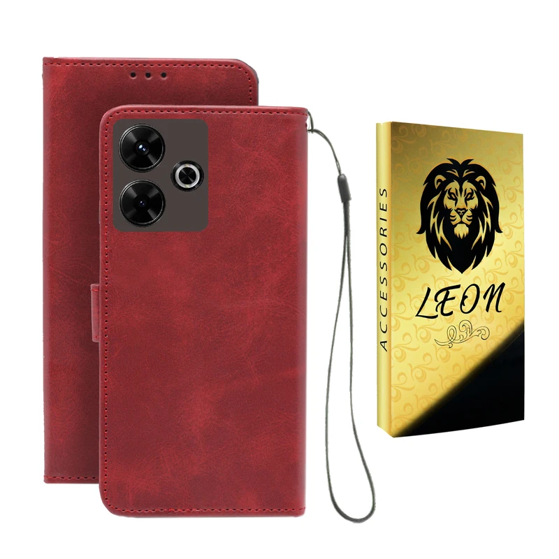 کیف کلاسوری لئون مدل Band Oro مناسب برای گوشی موبایل شیائومی Redmi 13X به همراه بندآویز