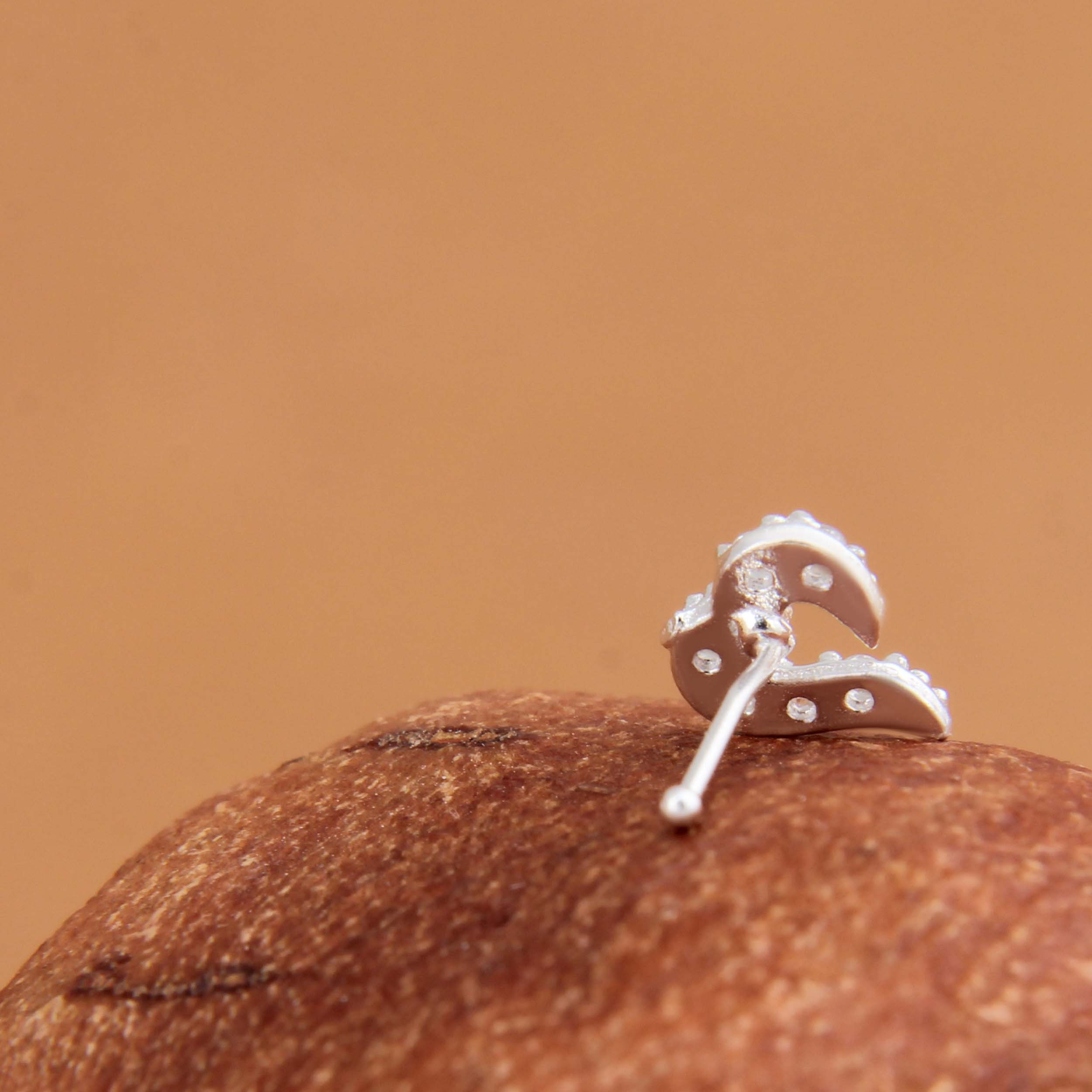 پیرسینگ نقره زنانه مدل فانتزی کد GZN_278