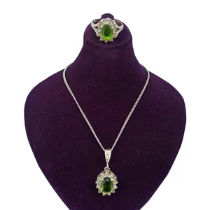 نیم ست نقره زنانه سلین کالا مدل زبرجد ce-k96