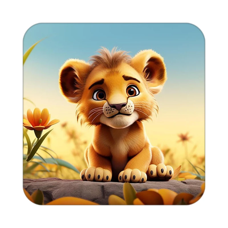 زیر لیوانی کاکتی طرح شیر مدل mp22869