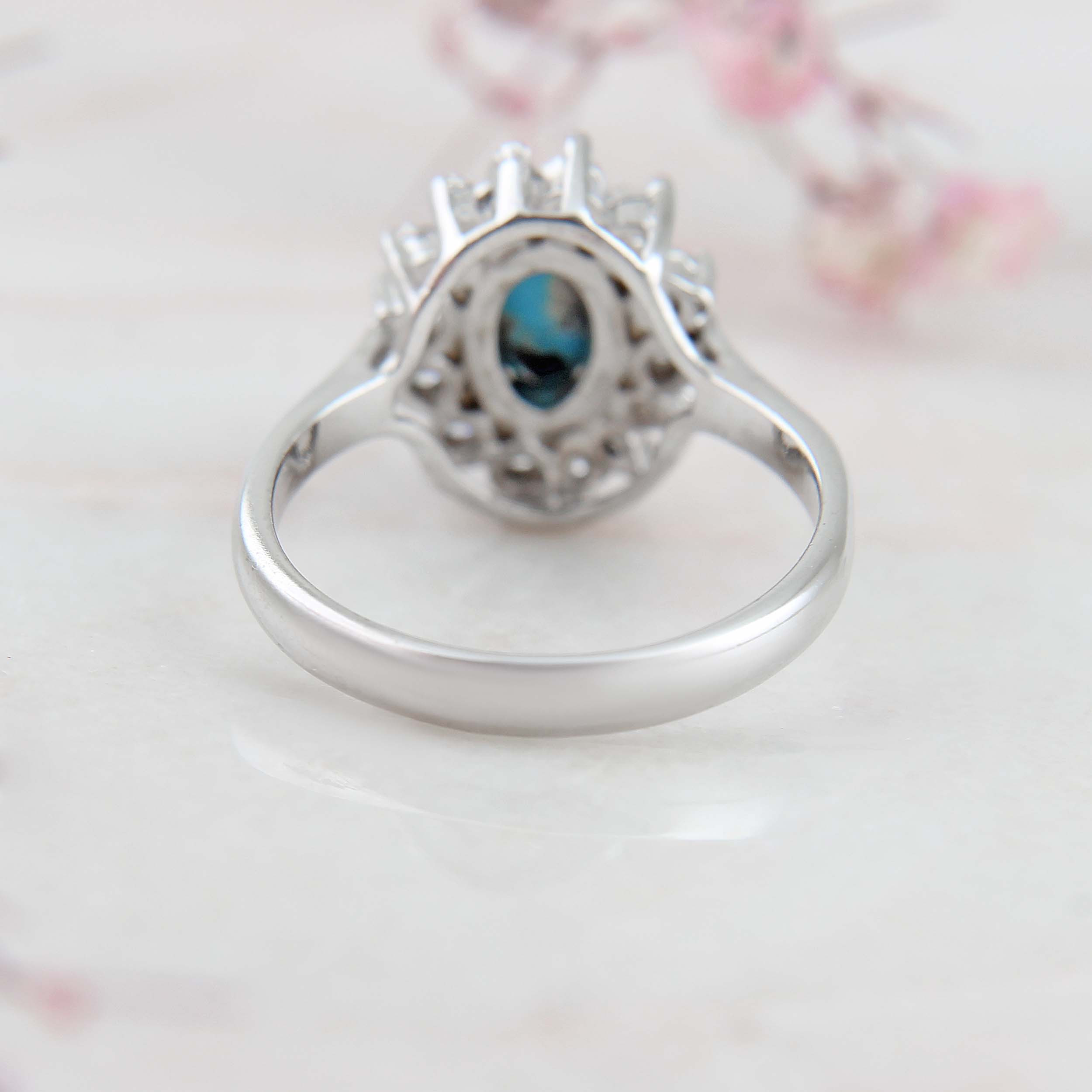 انگشتر نقره زنانه بازرگانی میلادی مدل فیروزه طبیعی نیشابور قالب جواهر یروکش رادیوم کد AWR_1645 انگشتر نقره زنانه بازرگانی میلادی مدل فیروزه طبیعی نیشابور قالب جواهر یروکش رادیوم کد AWR_1645