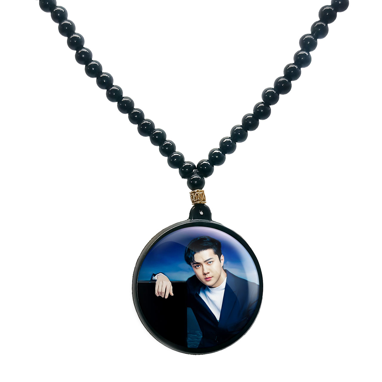 گردنبند پرمانه طرح exo کد pmd.14100 مدل دو طرفه