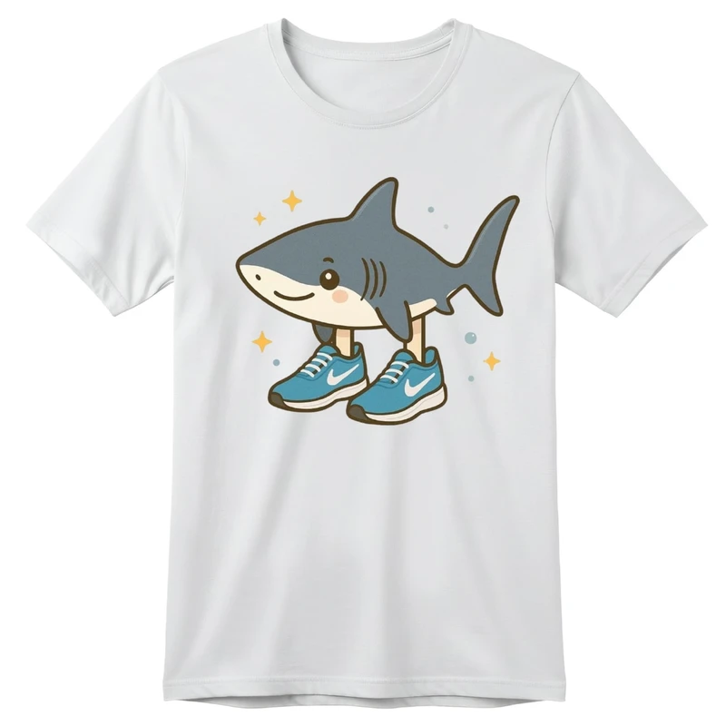 تی‌شرت آستین کوتاه بچگانه مدل کوسه کد p1 