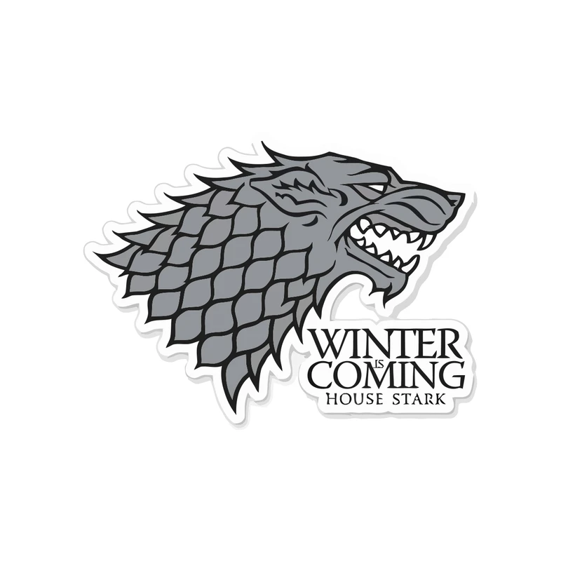 برچسب لپ تاپ طرح خاندان استارک بازی تاج و تخت کد 1932