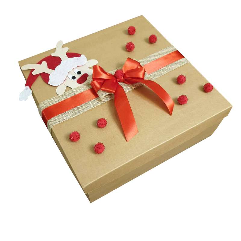 جعبه هدیه مدل مربعی طرح گوزن