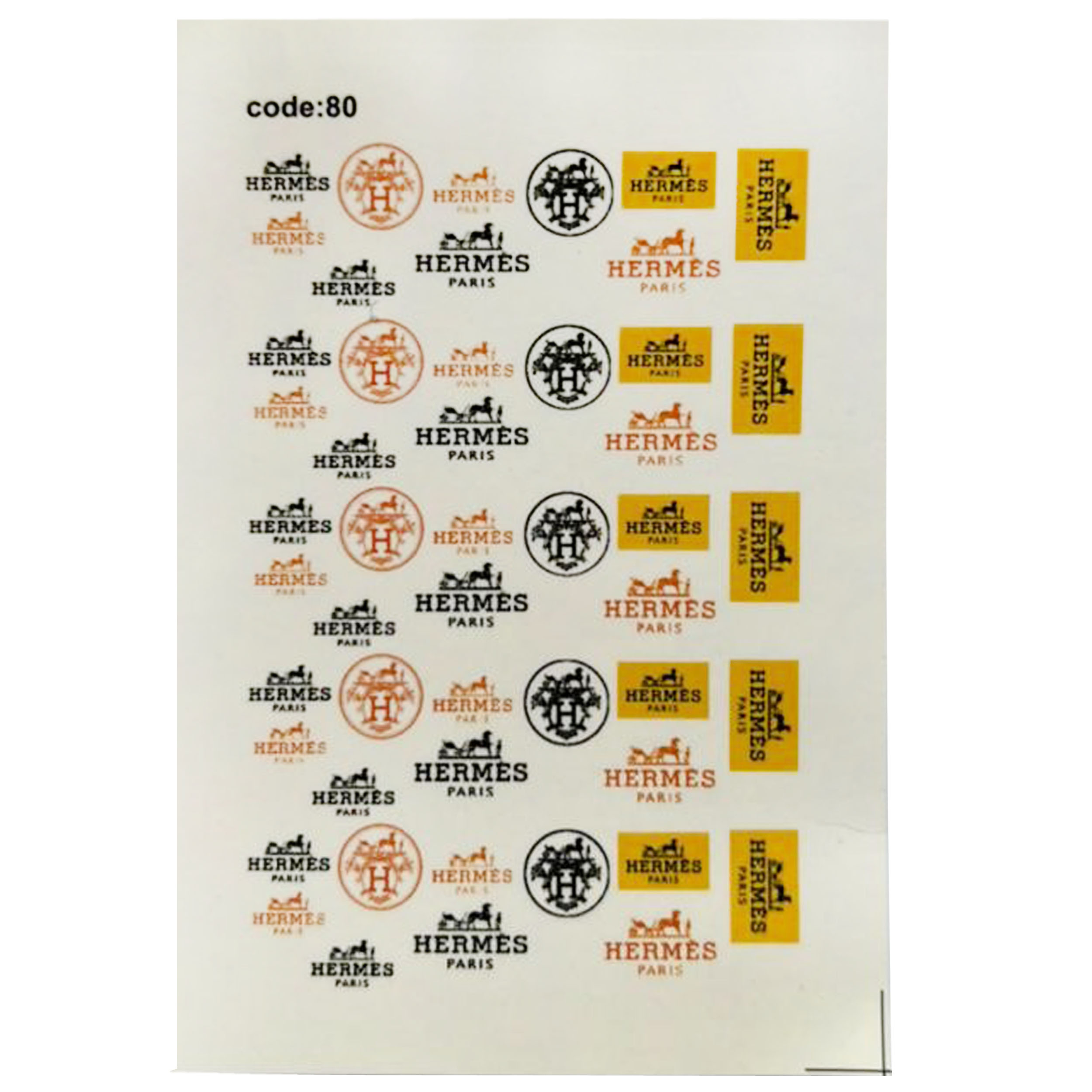 برچسب لنز ناخن کد C-80